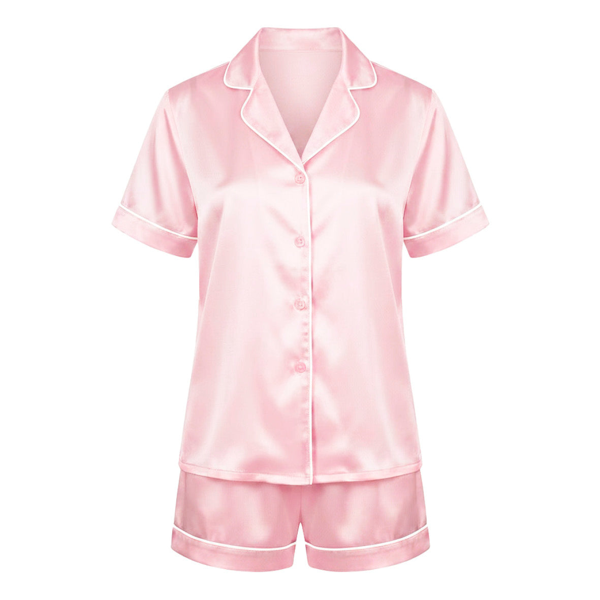 Short silk pajama set - Maëlla Light Pink
