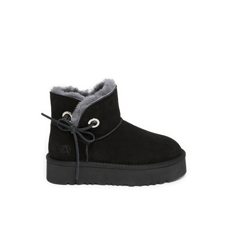 SNOWBOW NOIR - BOOTS FOURREES