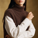 SOLENNE - MELANGE KID MOHAIR ET LAINE - CHOCOLAT - TU - PULL