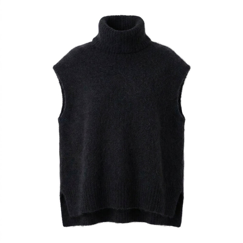 SOLENNE - MELANGE KID MOHAIR ET LAINE - NOIR - TU - PULL