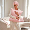 Taie d’oreiller + bonnet de nuit en soie - Lunéia Rose clair - PACK EN SOIE