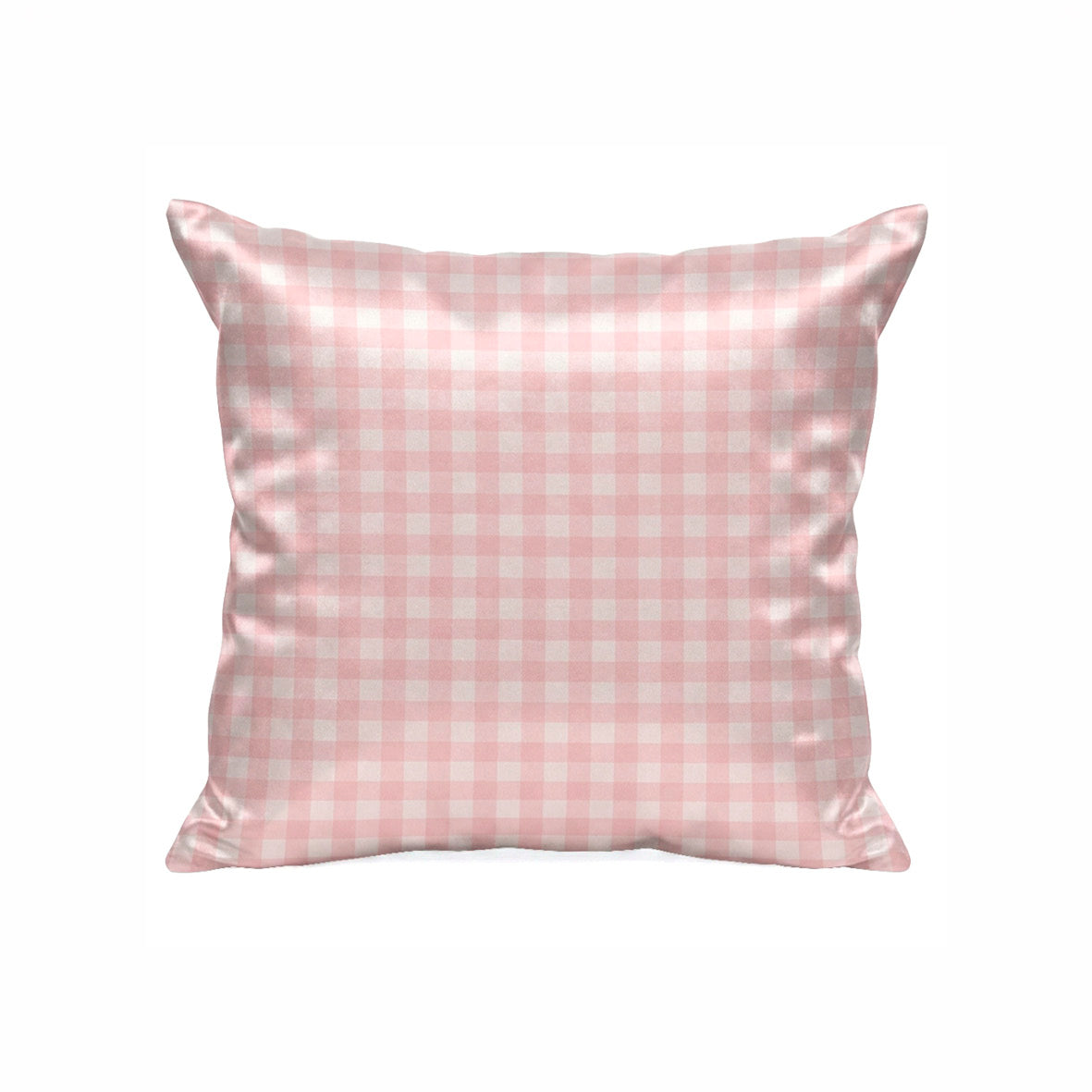 Silk pillowcase - Lunéia Gingham pink