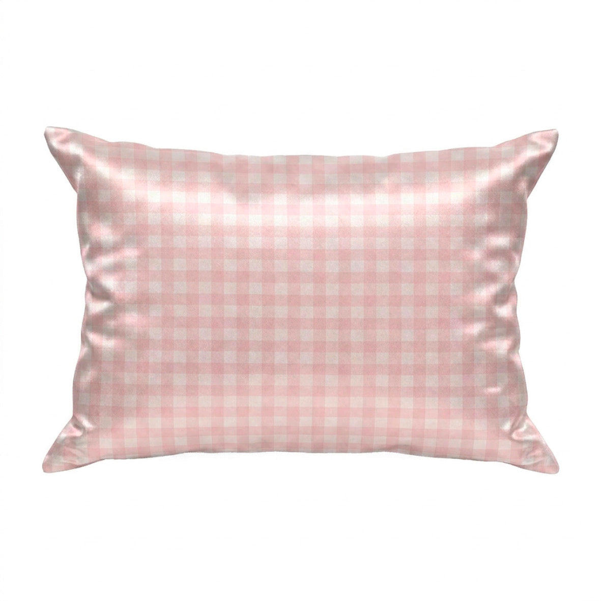 Silk pillowcase - Lunéia Gingham pink