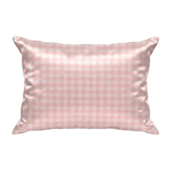 Taie d’oreiller en soie - Lunéia Rose vichy - TAIES