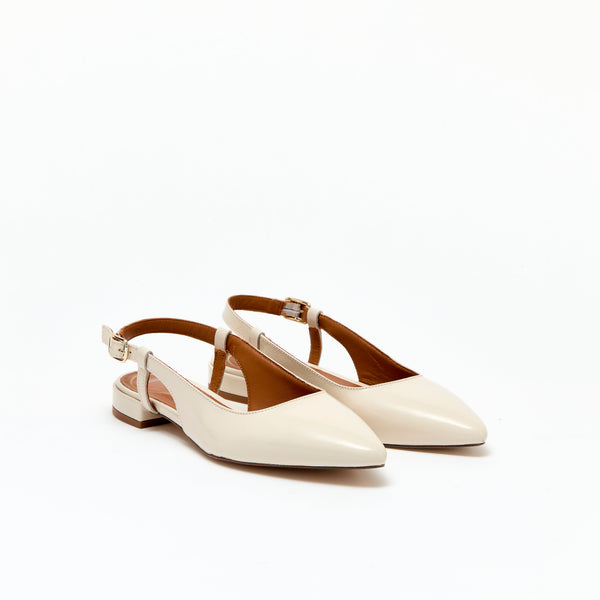 THALASSA ECRU VERNIS - SLINGBACK