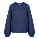 URSOLA - MELANGE KID MOHAIR ET LAINE - MARINE - TU - PULL