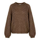 URSOLA - MELANGE KID MOHAIR ET LAINE - MARRON - TU - PULL