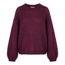 URSOLA - MELANGE KID MOHAIR ET LAINE - PRUNE - TU - PULL