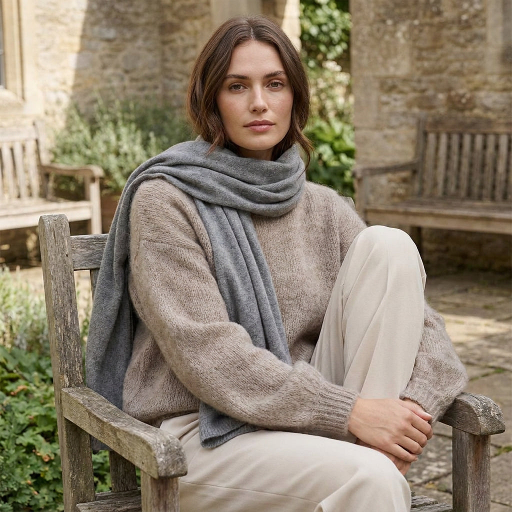 URSOLA - MELANGE KID MOHAIR ET LAINE - TAUPE