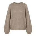 URSOLA - MELANGE KID MOHAIR ET LAINE - TAUPE - TU - PULL