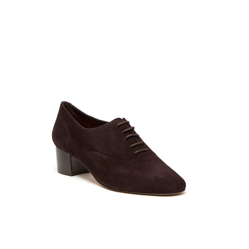 VERNIE CHOCOLAT SUEDE - RICHELIEU