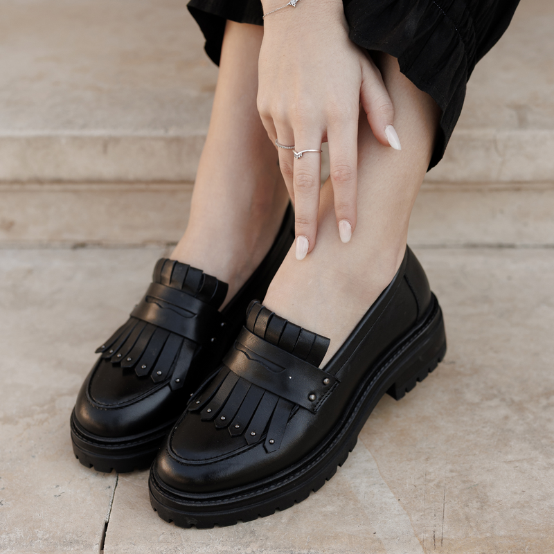 ZELDA NOIR - MOCASSIN